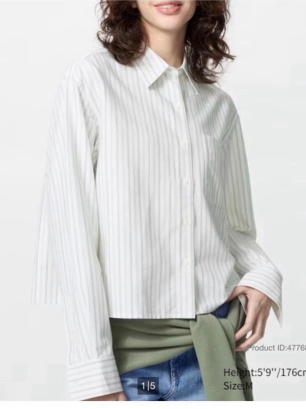 Uniqlo x JW Anderson Oxford Boxy Cropped Button Up
